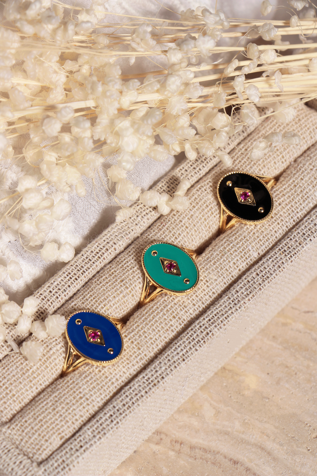 Bague Indie Verte - Or & Vert