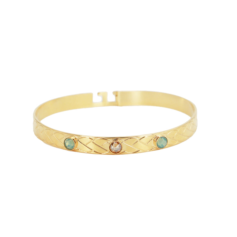 Jonc Eternity Trio Gold & Opal - Or / Gold & Opal