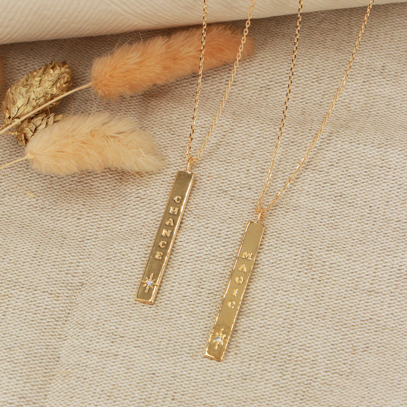 Collier Chance 48 - Or /Blanc