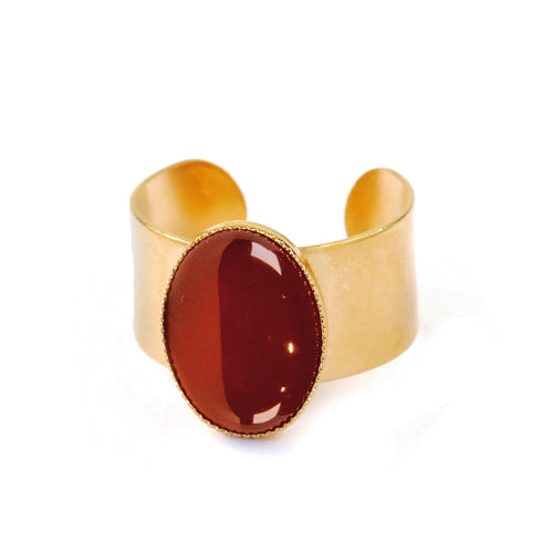 Bague Calypso Cornaline - Or / Cornaline