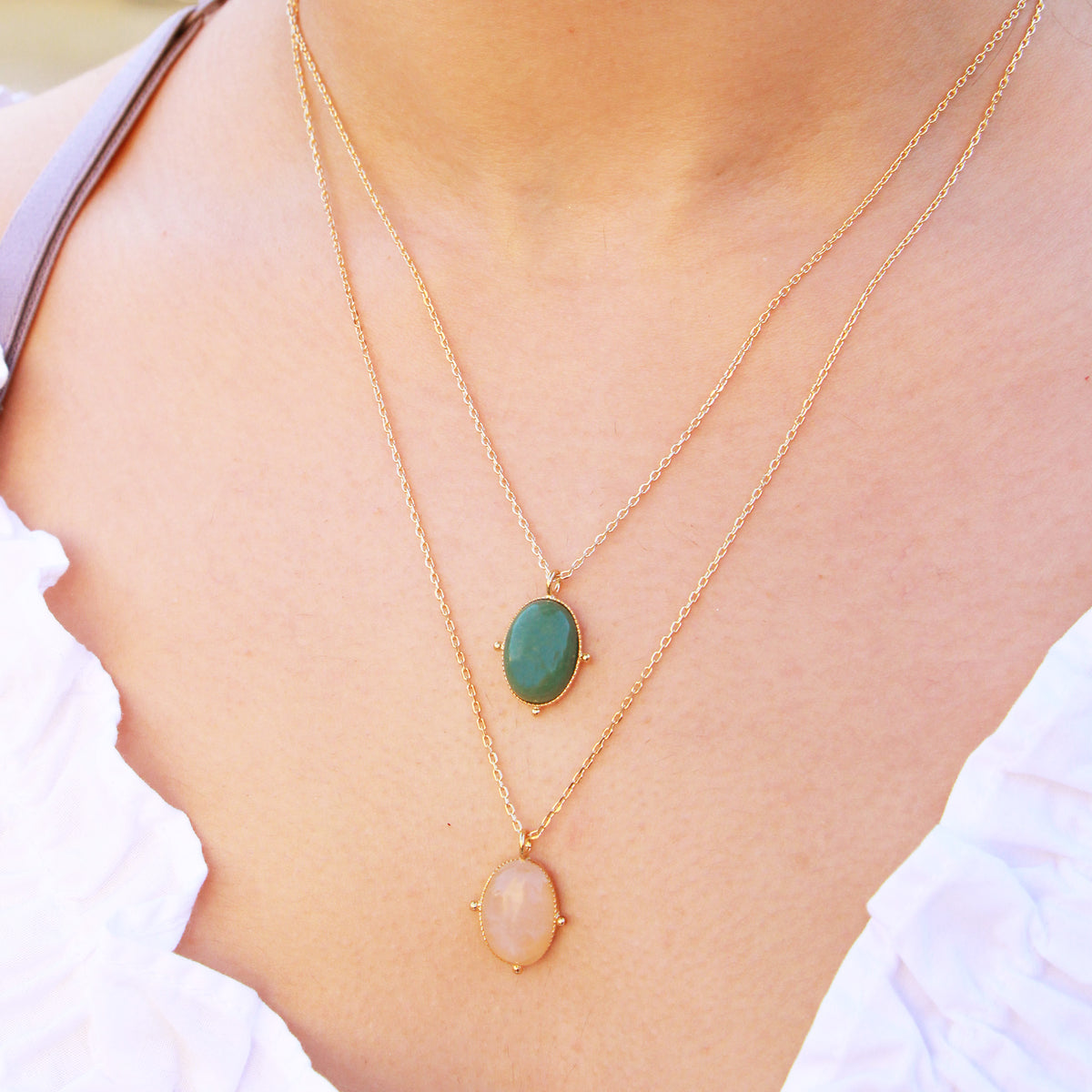 Collier New Calypso - Or & Quartz Rose