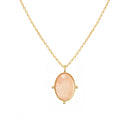 Collier New Calypso  Quartz Rose - Or / Quartz Rose