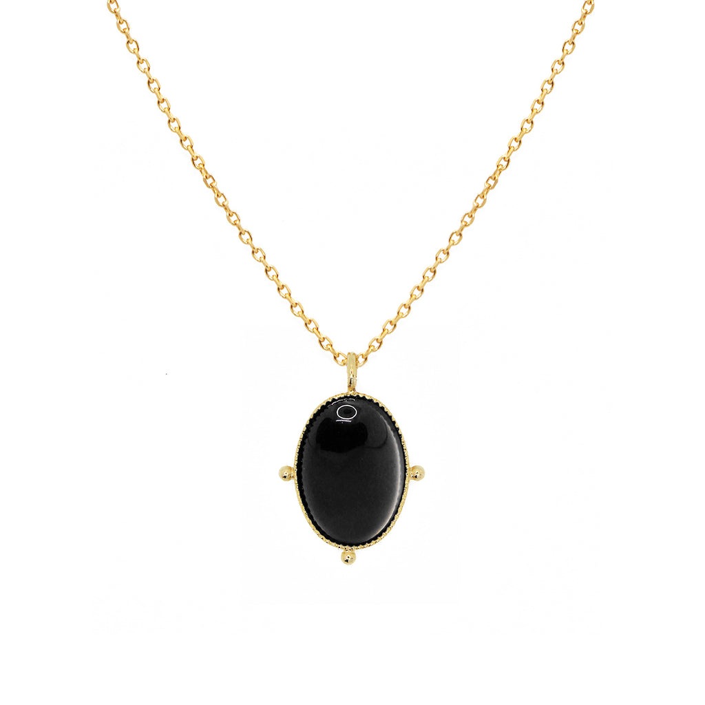 Collier New Calypso - Or & Agate Noire