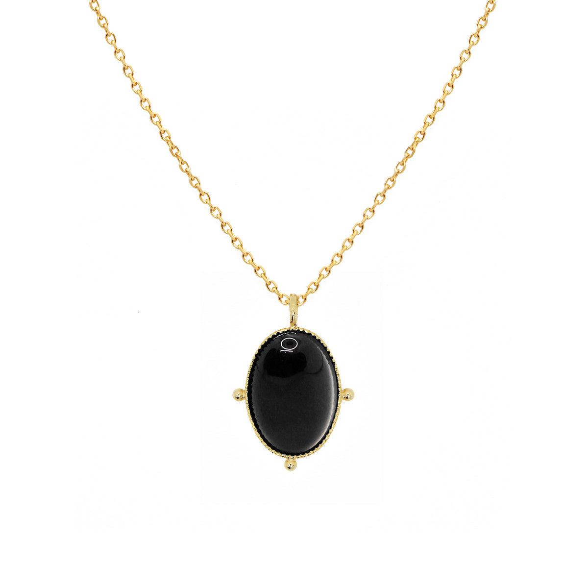 Collier New Calypso - Or & Agate Noire