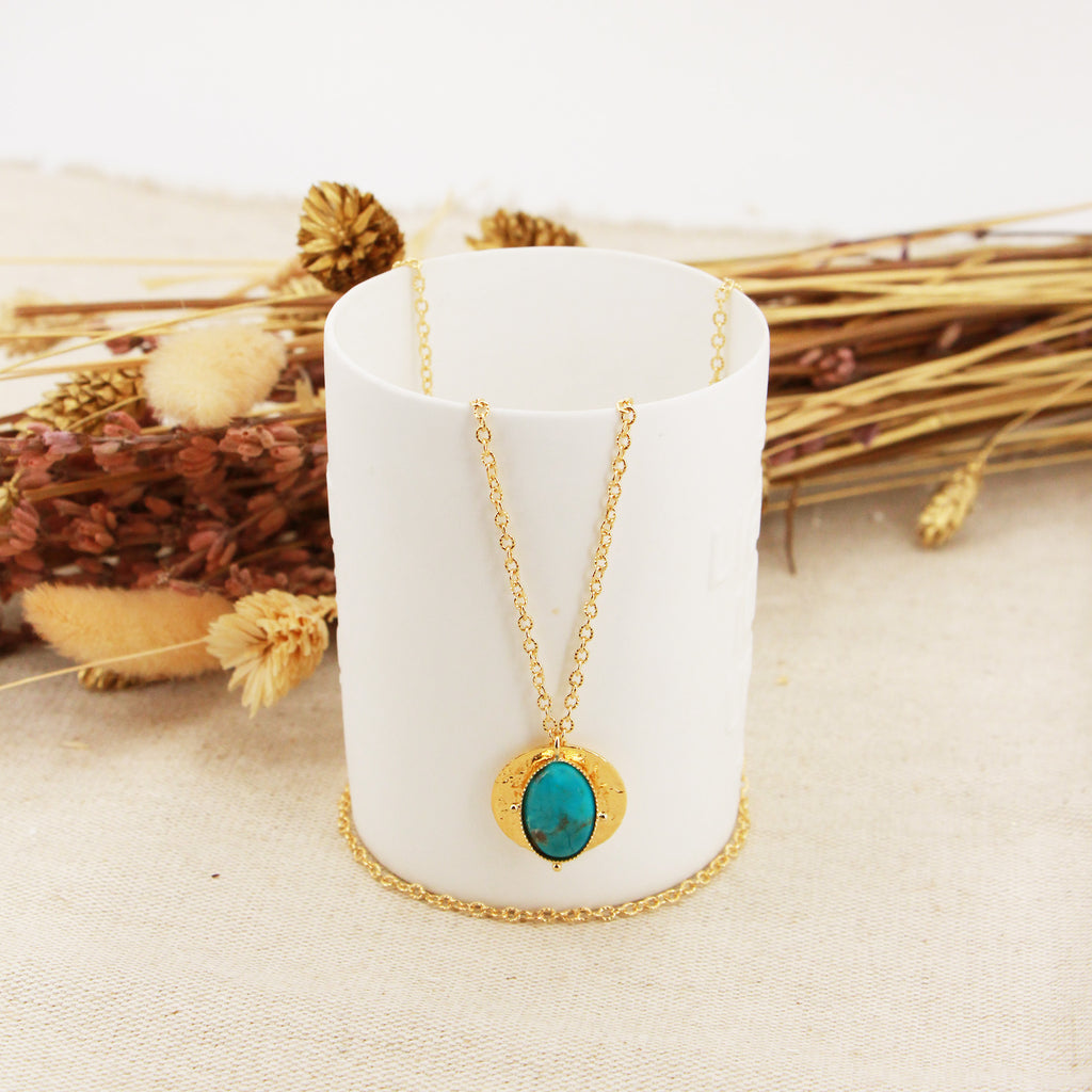 Sautoir New Calypso - Or & Turquoise