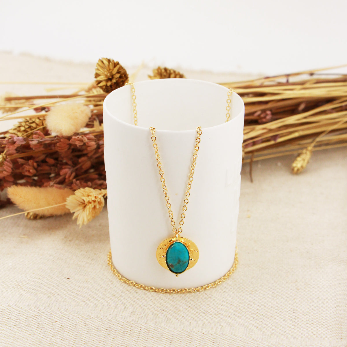 Sautoir New Calypso - Or & Turquoise