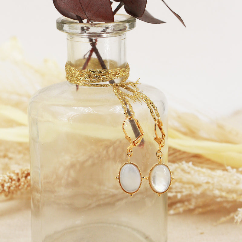 Boucles D'Oreilles  New Calypso Nacre - Or / Nacre