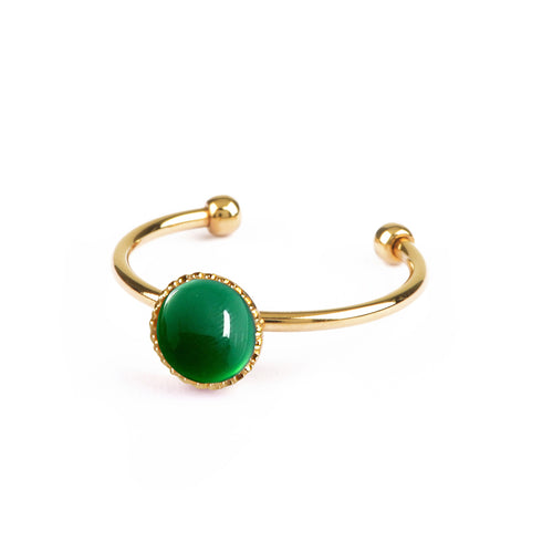 Bague Athena Agate Verte - Or / Agate Verte