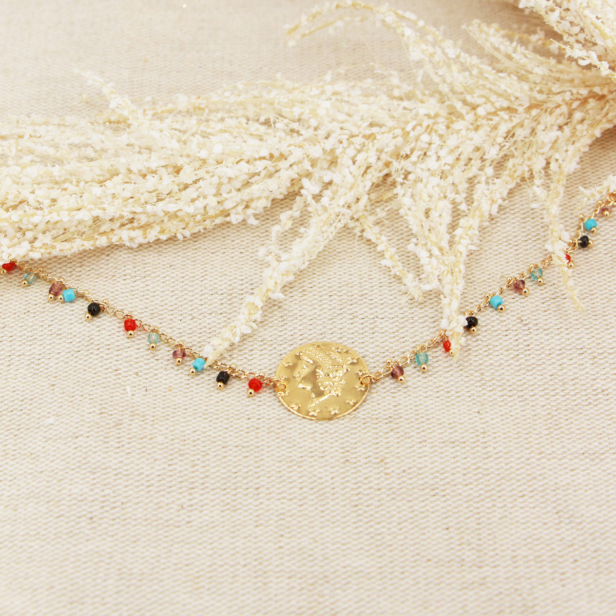 Aureus Multico Bracelet - Gold And Turquoise