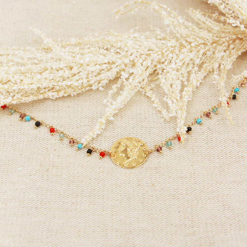 Bracelet Aureus Multico - Or / Turquoise