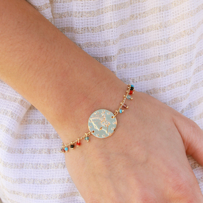 Bracelet Aureus Multico - Or / Turquoise