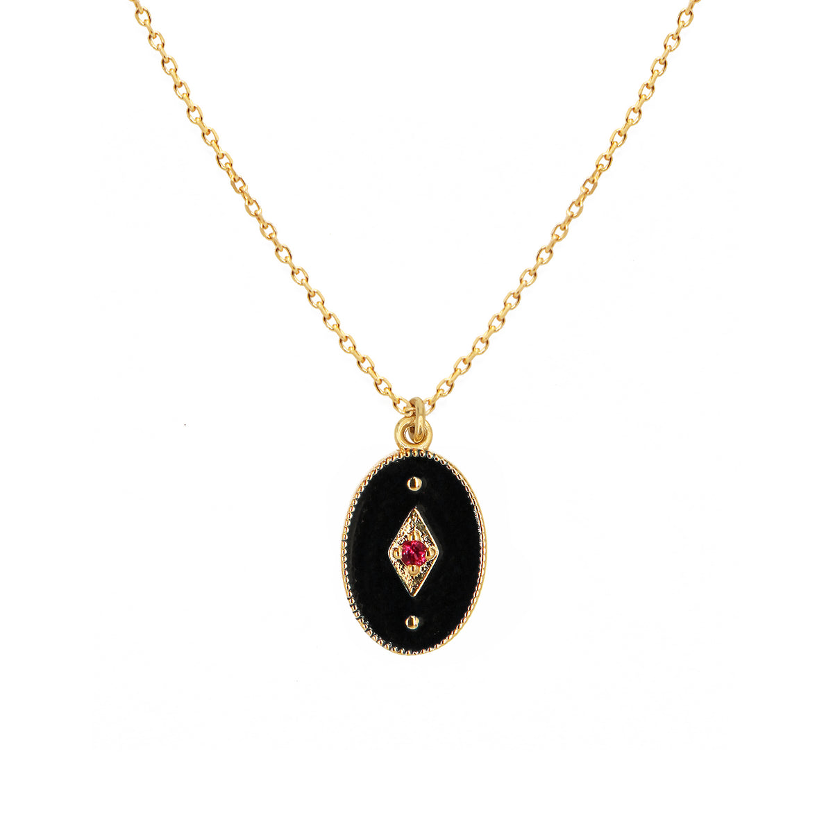 Collier Indie - Or & Noir