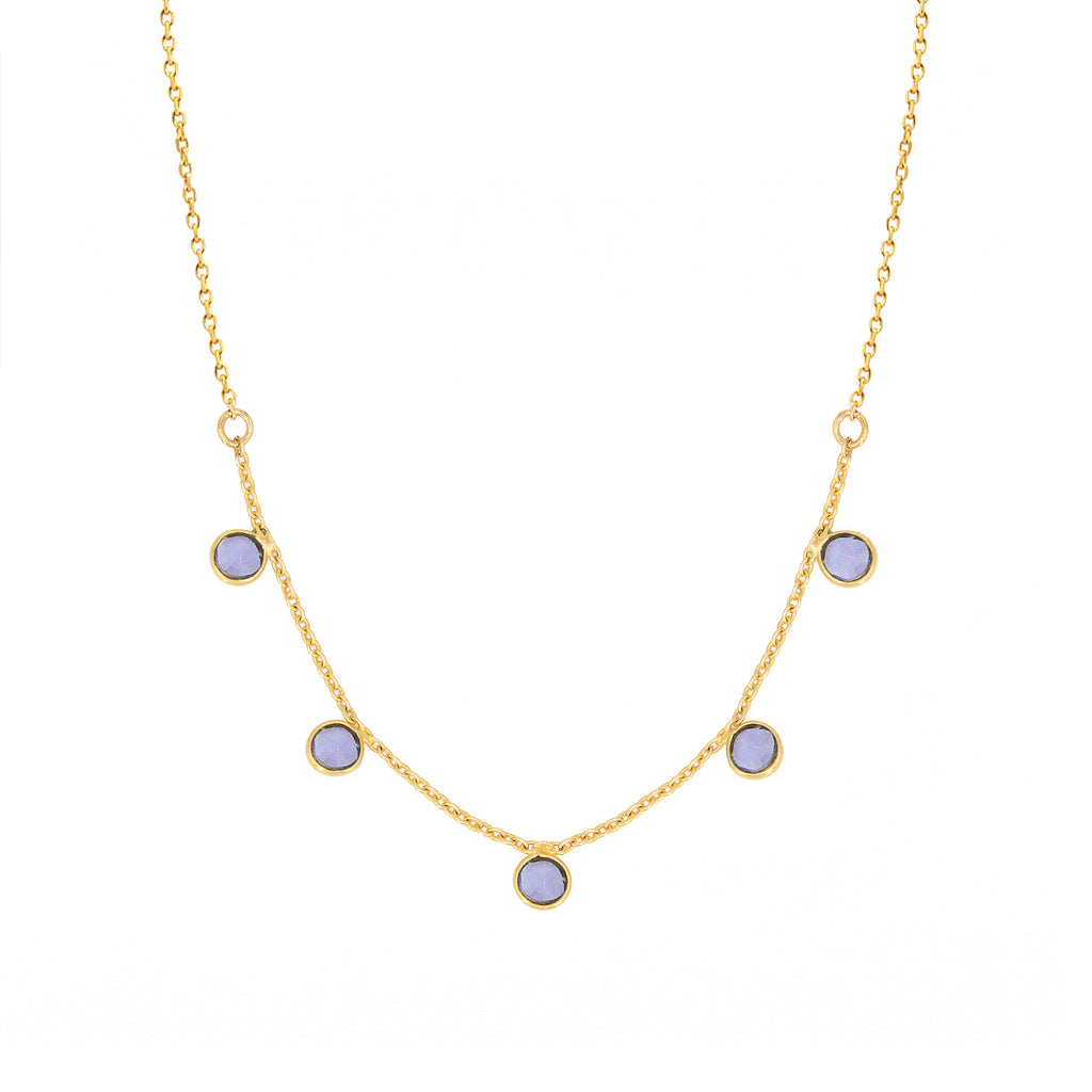 Collier Loulou - Or & Iolite