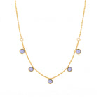 Collier Loulou - Or & Iolite