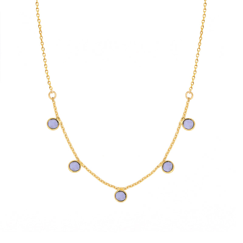 Collier Loulou Iolite  - Or /Iolite
