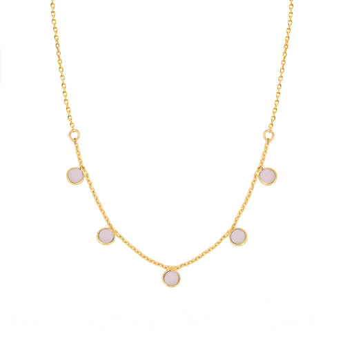 Collier Loulou Quartz Rose - Or /Quartz Rose