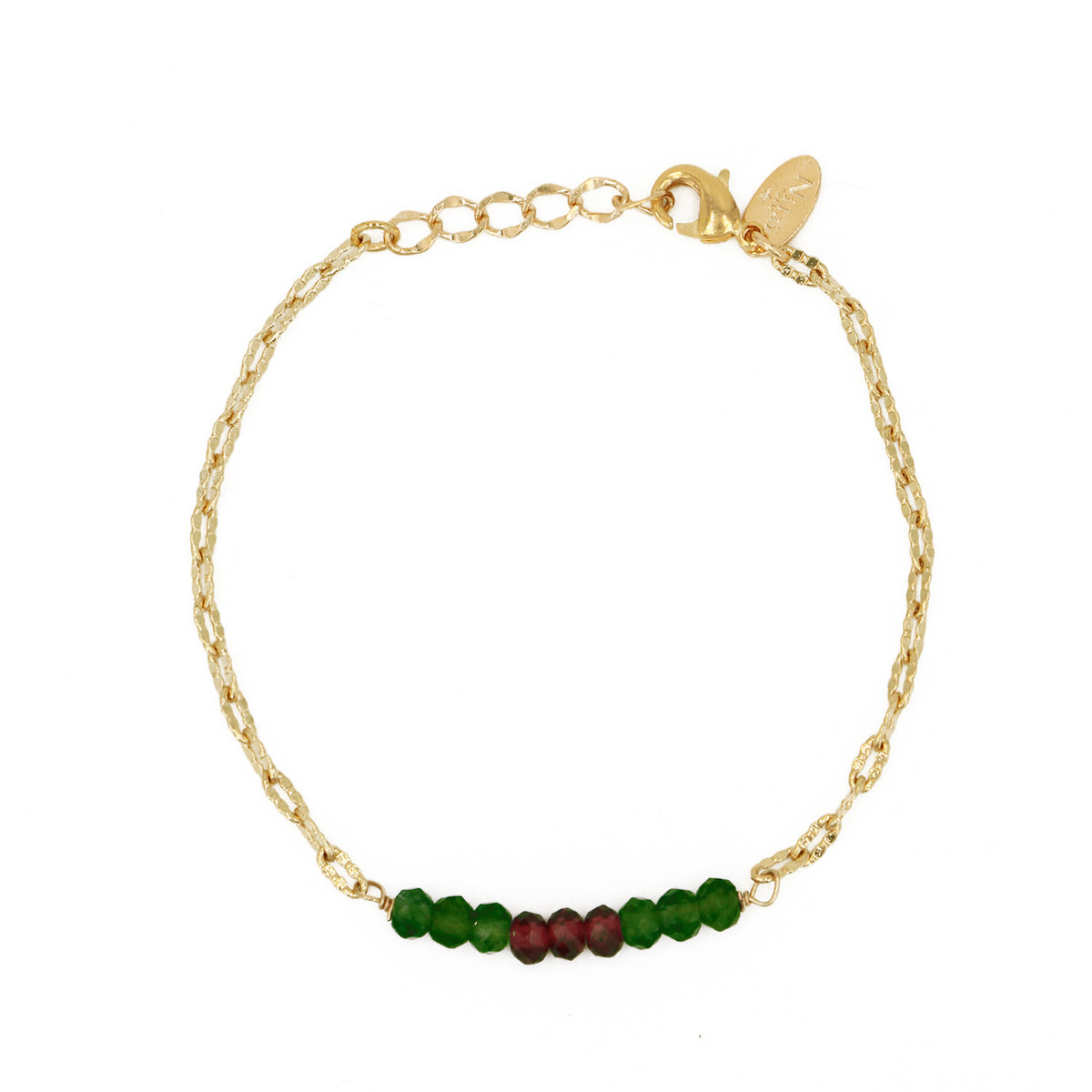 Bracelet Holy - Or & Agate Verte