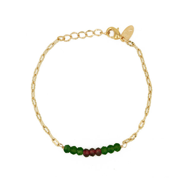 Bracelet Holy - Or & Agate Verte