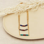 Collier Holy - Or & Agate Verte