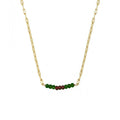 Collier Holy - Or & Agate Verte
