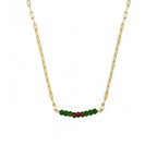 Collier Holy - Or & Agate Verte