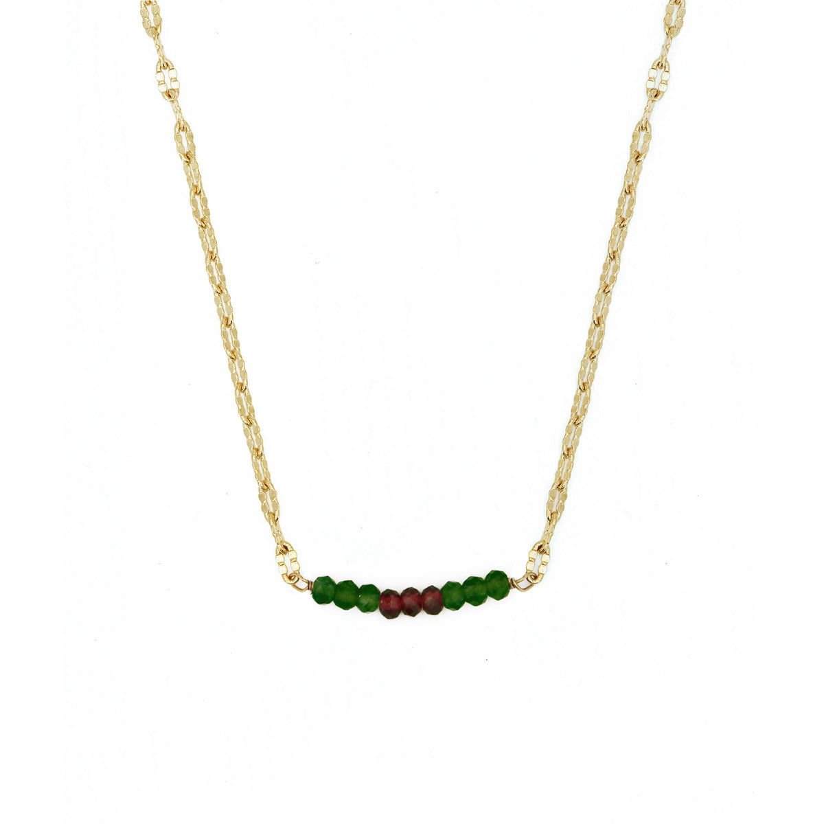 Collier Holy - Or & Agate Verte