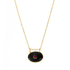 Collier New Deva - Or & Agate Noire