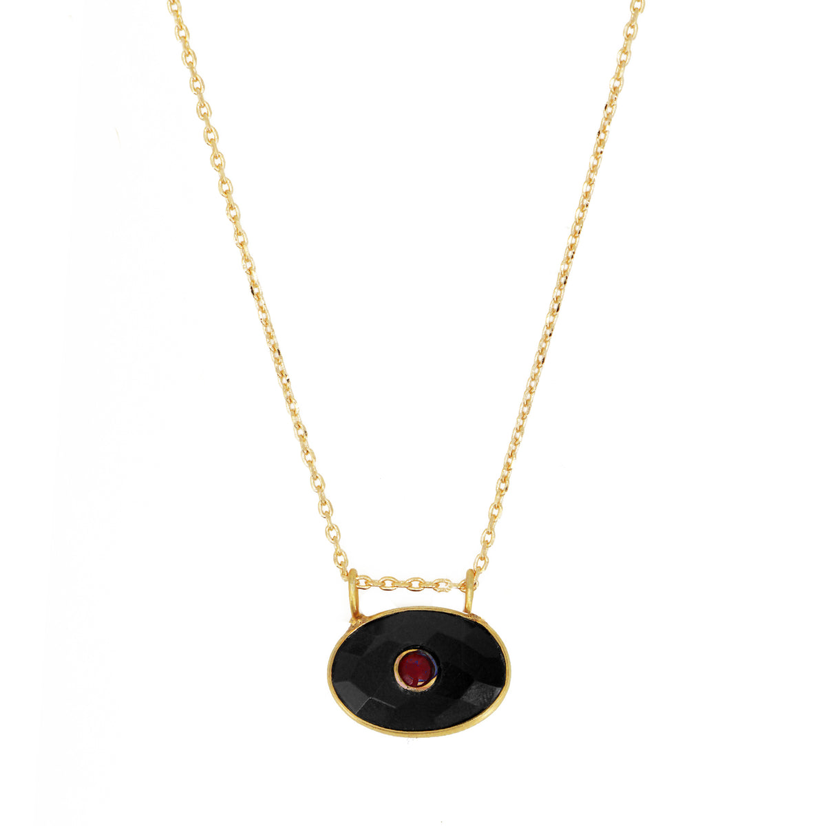 Collier New Deva - Or & Agate Noire