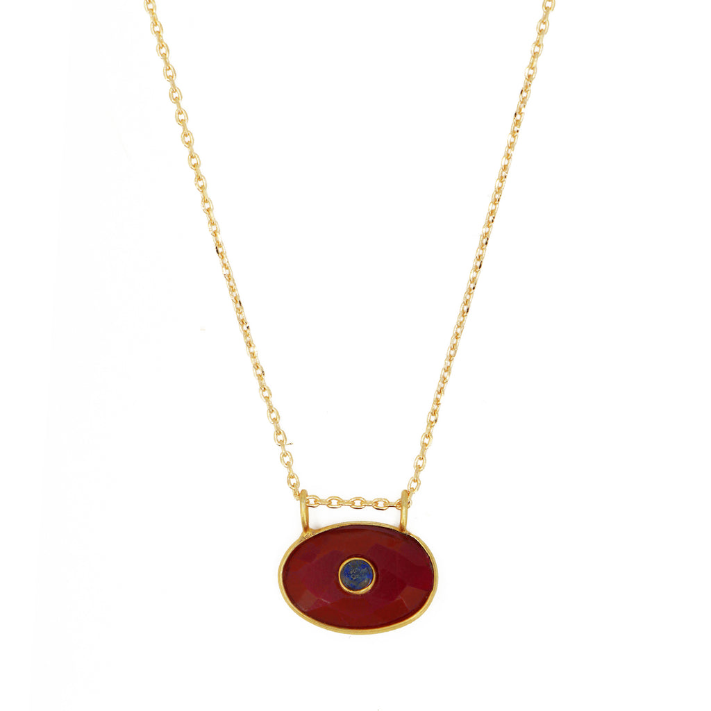 Collier New Deva - Or & Agate Rouge