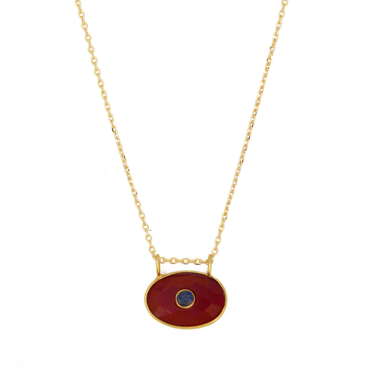 Collier New Deva - Or & Agate Rouge