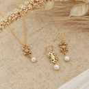 Boucles D'Oreilles Farah Perle - Or / Blanc