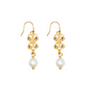 Boucles D'Oreilles Farah Perle - Or / Blanc