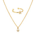 Coffret Lily Collier + Bague Etoile - Or & Zirconium