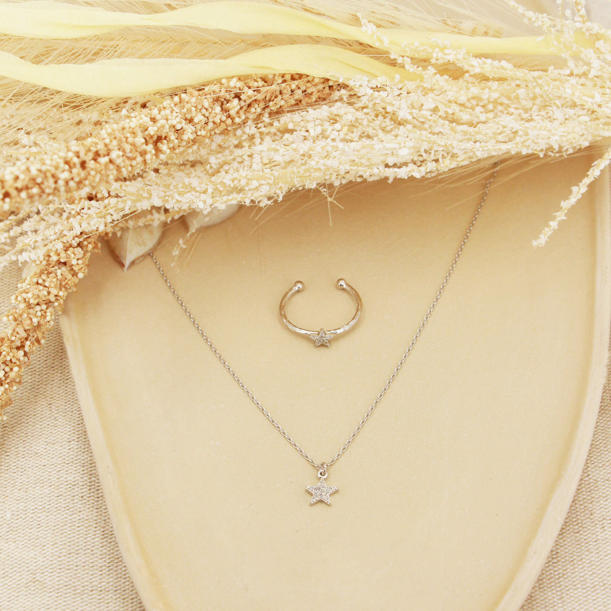 Coffret Lily Collier + Bague Etoile - Argent