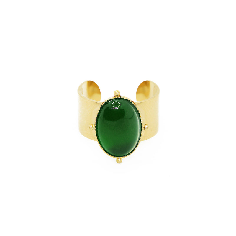 Bague New Calypso Agate Verte - Or / Agate Verte