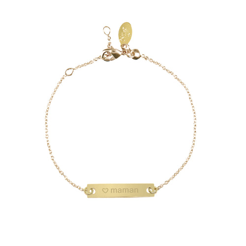 Bracelet Maman Cœur - Or