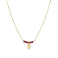 Collier Elena Grenat Pampille - Or & Grenat