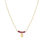 Collier Elena Grenat Pampille - Or & Grenat