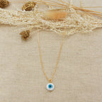 Collier Eye Pendentif - Or & Blanc