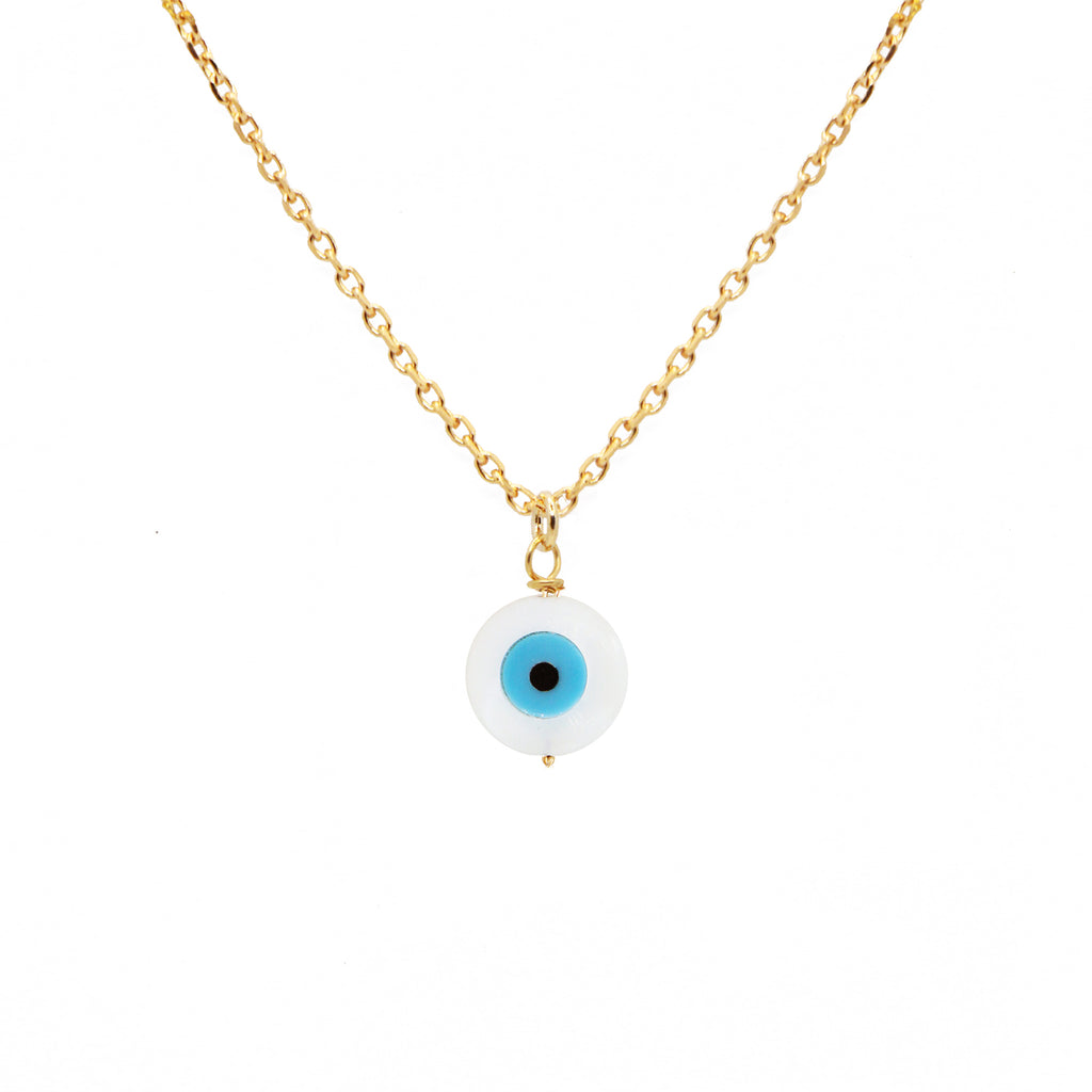 Collier Eye Pendentif - Or & Blanc