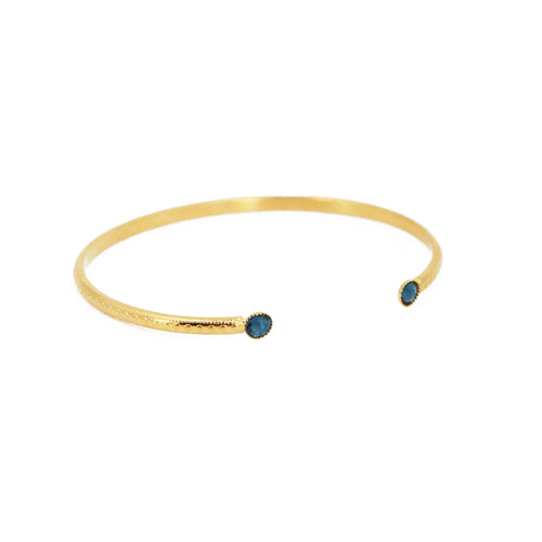 Jonc Mini Athena Cristal Montana - Or / Zirconium Marine