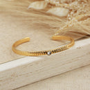 Jonc Sophia Cristal Blanc - Or / Zirconium Marine