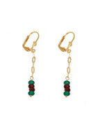 Boucles D'Oreilles Holy - Or & Agate Verte