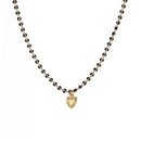 Collier Alena Noir  Cœur  - Or / Noir