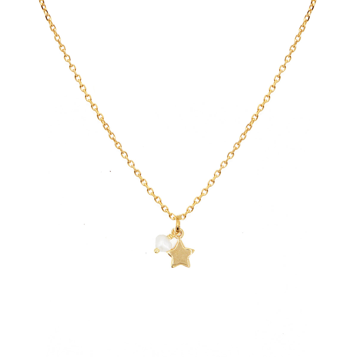 Stella Perle Necklace - Gold And White
