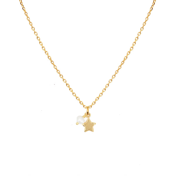 Halsband Stella Pärla - Guld & Vit