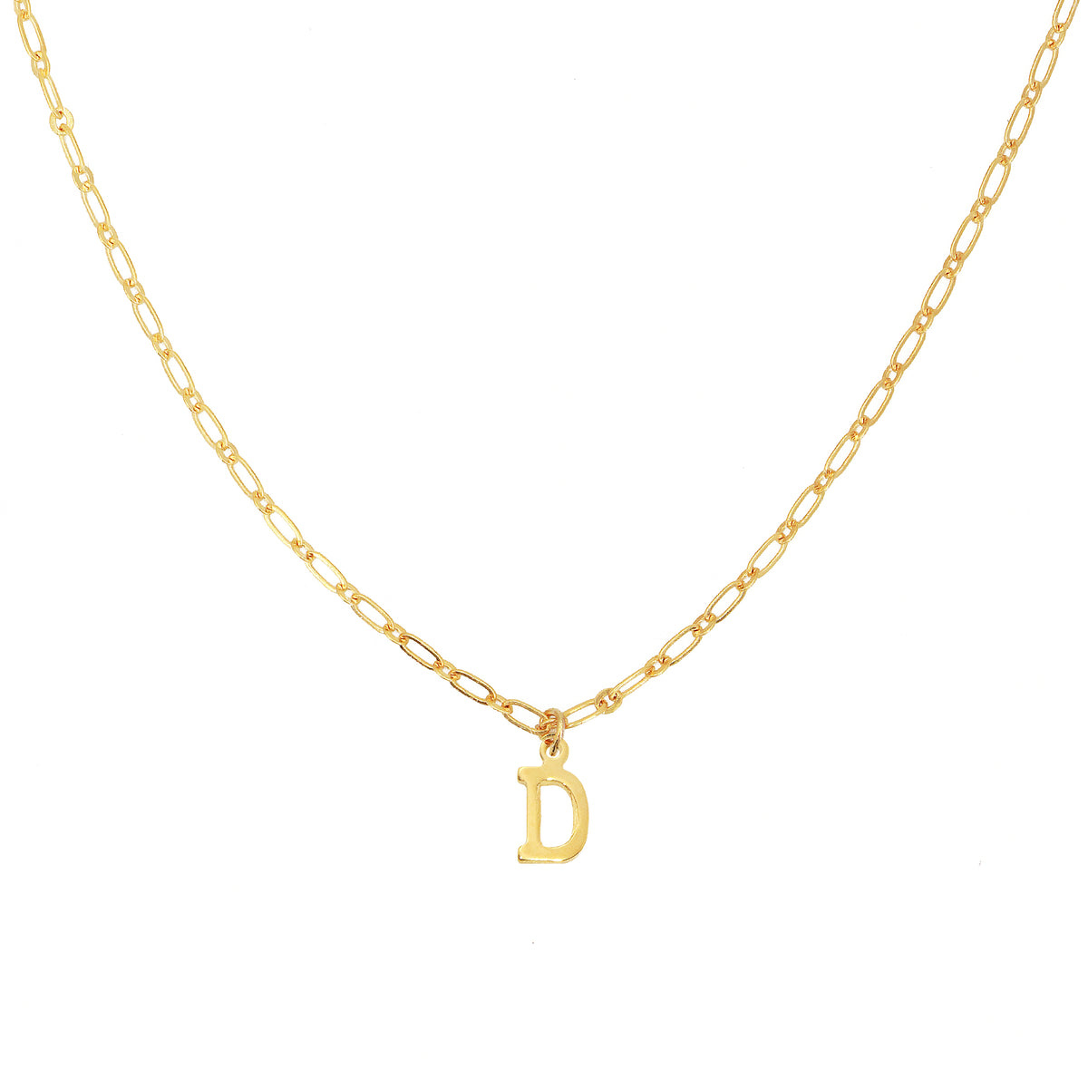 Collier Alphabet D - Or