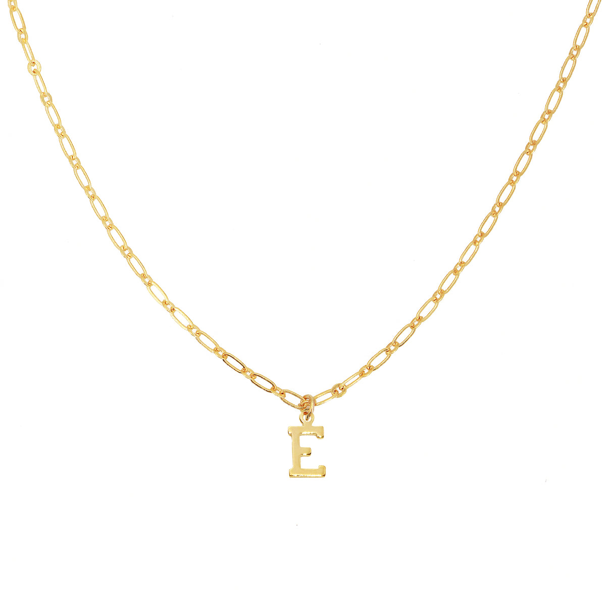 Collier Alphabet E - Or