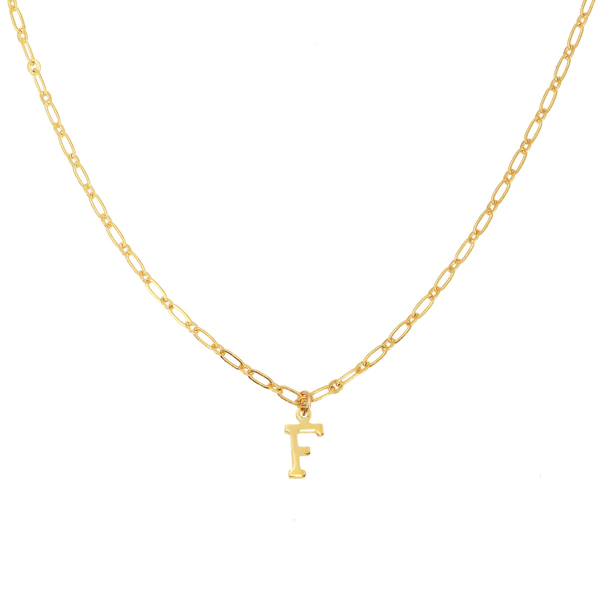 Collier Alphabet F - Or
