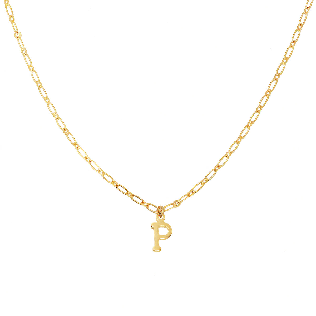 Collier Alphabet P - Or